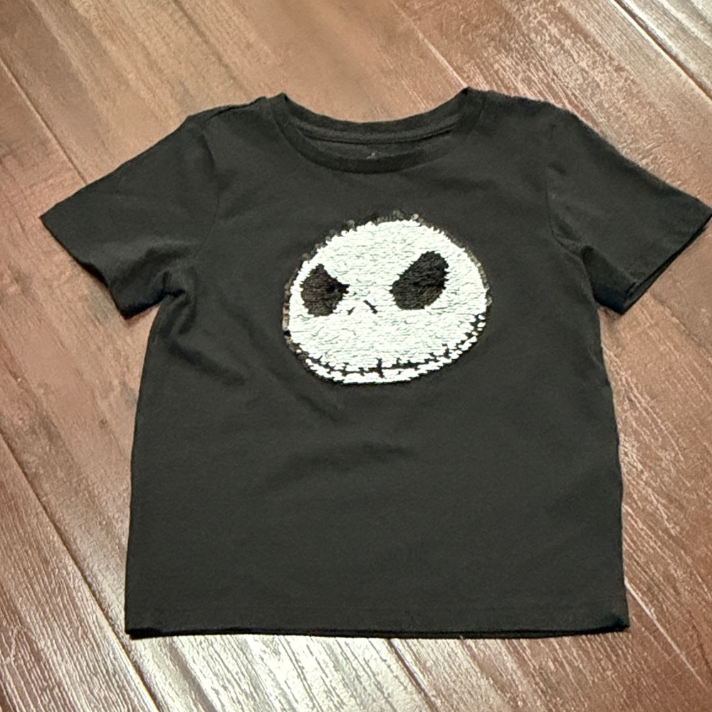 Disney Black T-Shirt with Skull Design